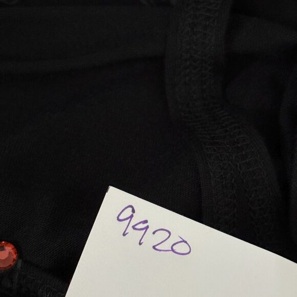 Key Closet Top Womens XS Camel Swarovski Crystal Rhinestone Tank Tee Shirt Black - Picture 9 of 9